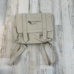*FLAW* Vere Verto Leather Backpack Beige Color Leather Convertible